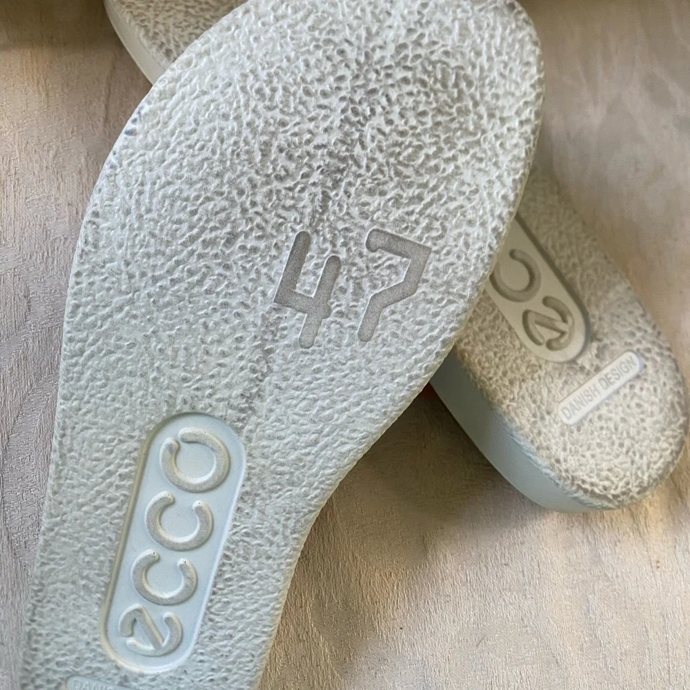 ECCO FLOWT LEATHER SANDAL SLIDE DOUBLE BUCKLE​​​​‎